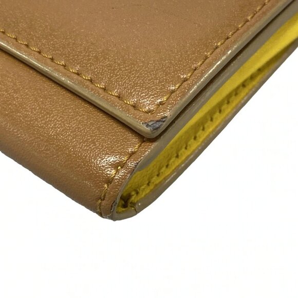 Auth FENDI - 8M0217 Brown Leather Business Card Holder - Picture 12 of 13